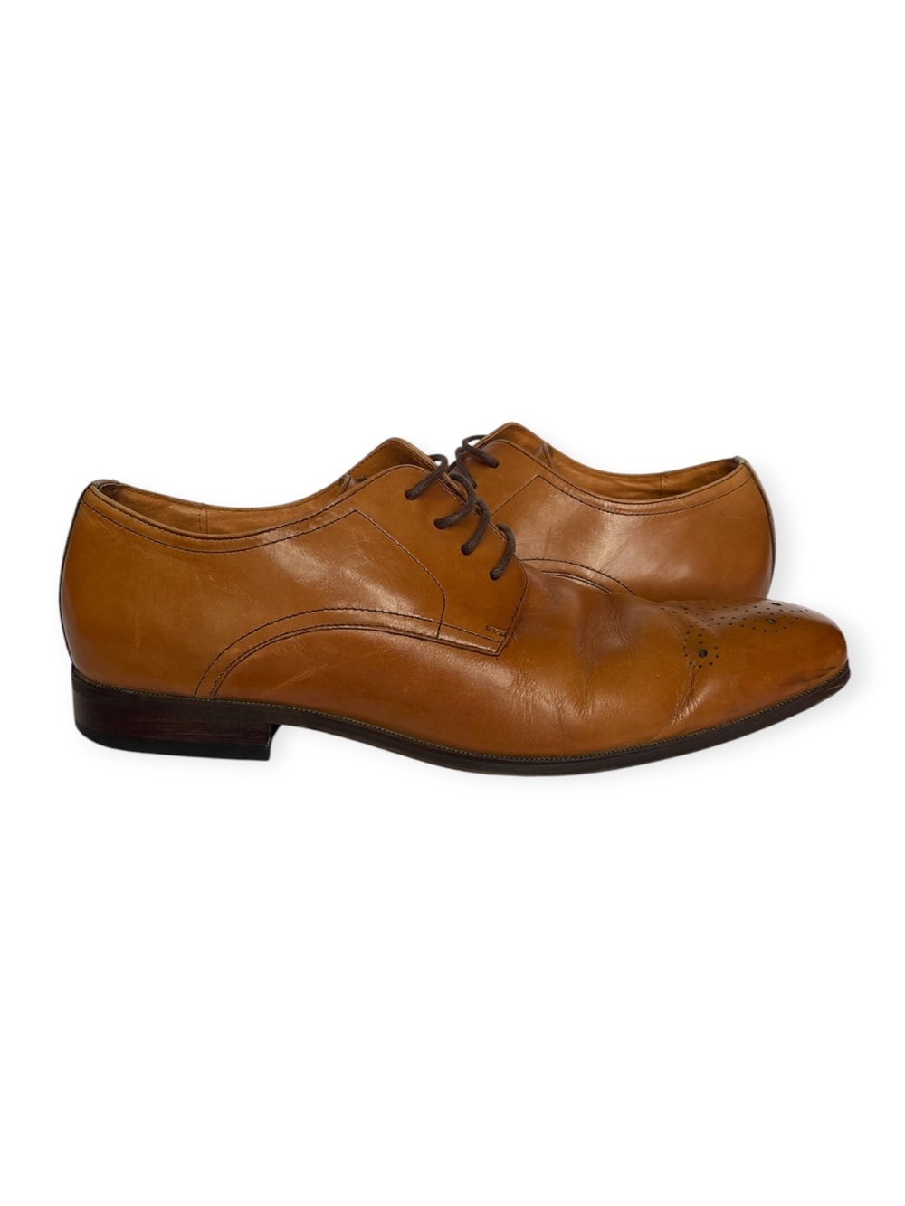 Florsheim Corbetta Cognac Leather Cap Toe Oxford Shoes Men’s 10D